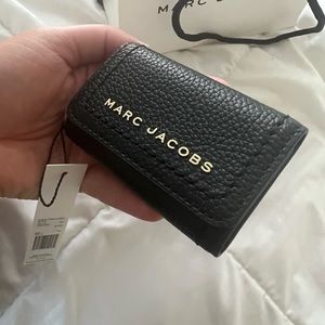 MARC JACOBS 6 Key Folding Key Holder Leather Black nwt